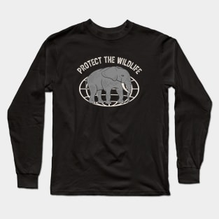 Elephant Protect The Wildlife Ecologist Long Sleeve T-Shirt